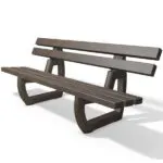 Tivoli Brown Park Bench in Recycled Plastic