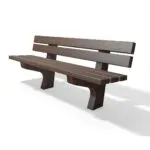 Somerset Recycled Plastic Park Bench 200cm - Image 2