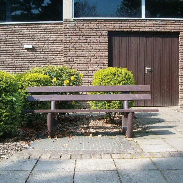 Tivoli Brown Park Bench in Recycled Plastic
