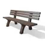 Trafalgar Square 1 Bench with back (brown) - Image 2