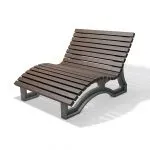 Aveto Recycled Plastic Sun Lounger - Image 2