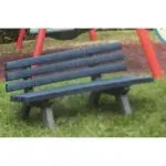 Canetti Children's Recycled Plastic Bench with backrest
