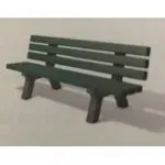 Canetti Children's Recycled Plastic Bench with backrest - Image 3