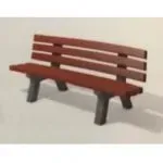 Canetti Children's Recycled Plastic Bench with backrest - Image 2