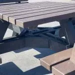 Dartmouth Recycled Plastic Picnic Table with Back - Image 5