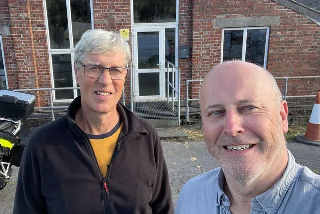 John Gall and Steve Lees outside the new Plastic Company workshop