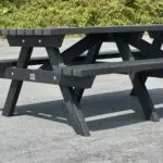 Salcombe Recycled Plastic Picnic Table 200cm in Black