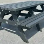 Salcombe Recycled Plastic Picnic Table 200cm in Black