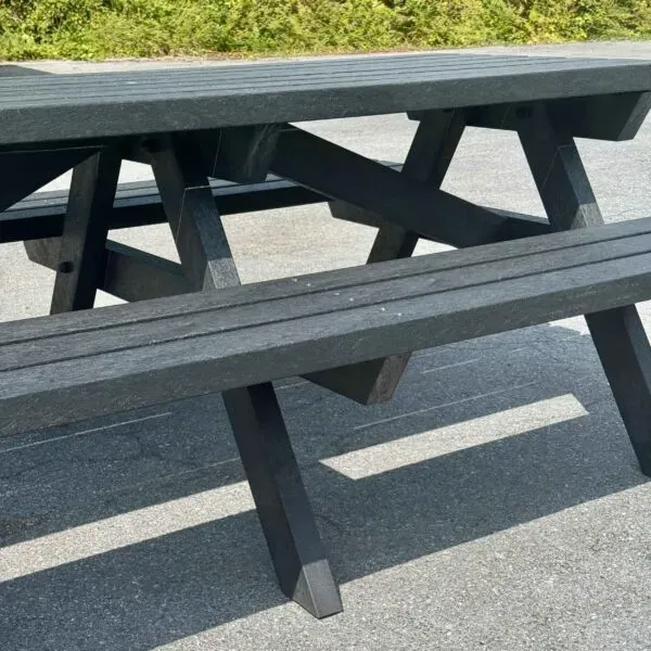 Salcombe Recycled Plastic Picnic Table 200cm in Black