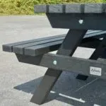 Salcombe Recycled Plastic Picnic Table 200cm in Black
