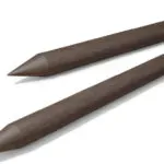 A Recycled Plastic Round Brown Fence Post