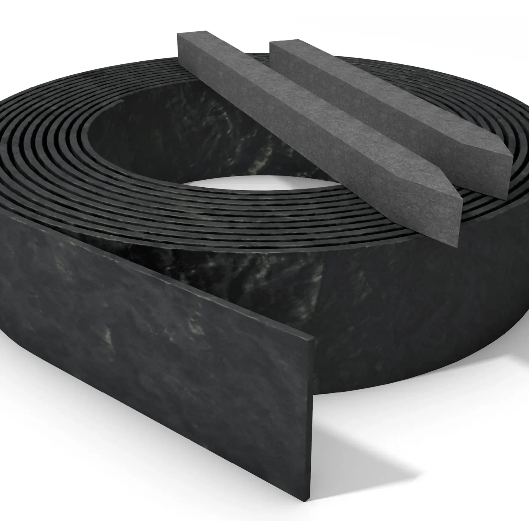 Recycled Plastic Garden Edging in Anthracite 1.8m