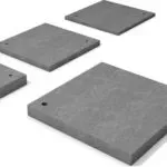 Four Recycled Grey Plastic Foundation Pads