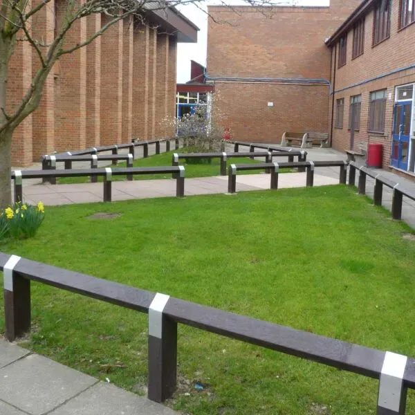 Knee Rail Fencing made with recycled plastic